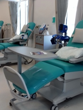 Beds and equipment in the Clinical Research Facility at the Royal London Hospital.